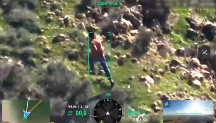 Dron destekli hükümlü jandarmaya yakalandı