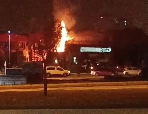 Elazığ’da kereste dükkanında yangın