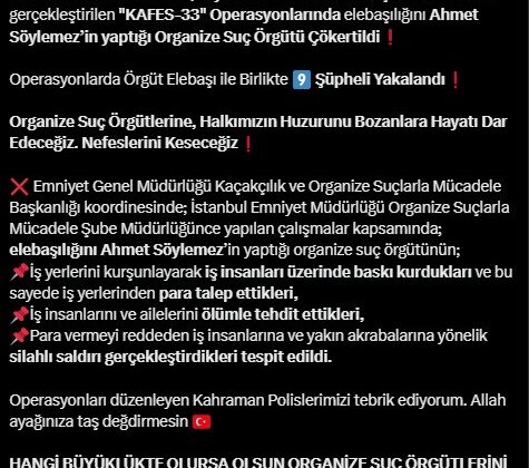 Kafes-33 ile suç örgütü çökertildi