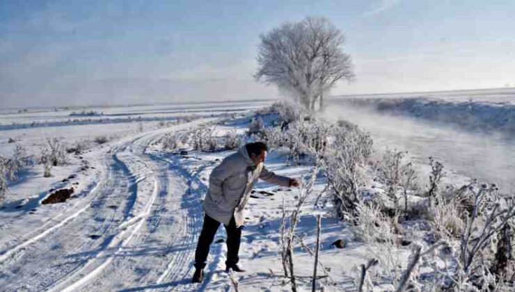 Erzurum’da dondurucu soğuklar
