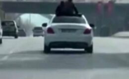 Gaziantep’te tehlikeli otomobil şovu