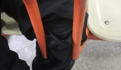 Öğrencinin sıkışan bacağı kurtarıldı