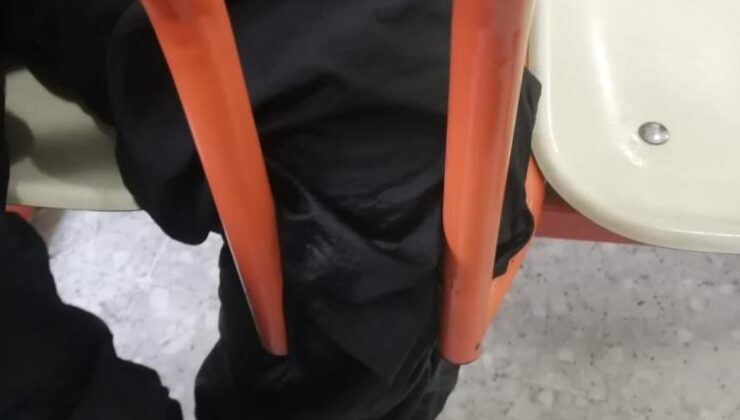 Öğrencinin sıkışan bacağı kurtarıldı