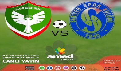 Amedspor Sarıyer maçı Amed Radyo Tv’de canlı yayınlanacak