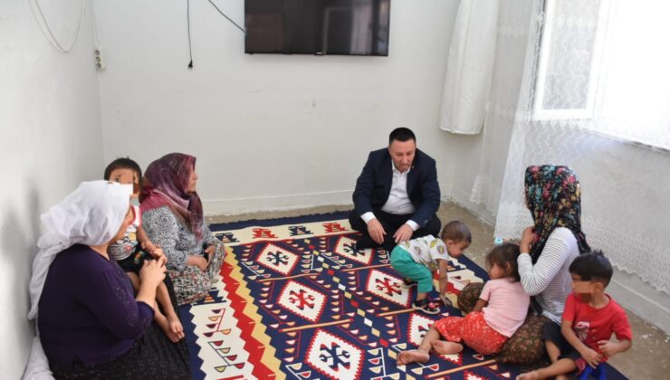 Küçük çocuklarıyla beraber zor koşullarda yaşayan iki aileye Başkan Beyoğlu sahip çıktı