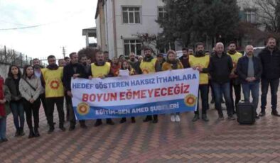 Kulp’ta Eğitim-Sen,  Eğitim-Bir-Sen Şube Başkanını kınadı