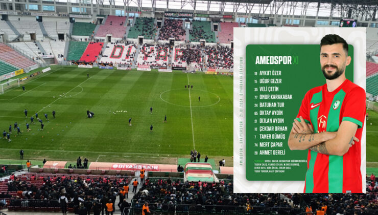 Amedspor, Sarıyer Spor karşısında ilk 11’ni duyurdu