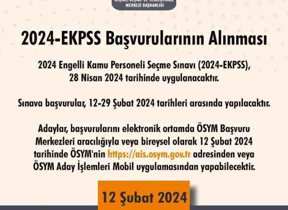 2024-EKPSS başvuruları başladı