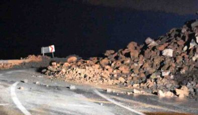 Bitlis’te heyelan yolu kapattı