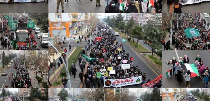 Dünya Kudüs Haftasında Diyarbakır’da görkemli yürüyüş
