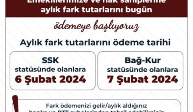 Emekli aylık farkları ödemesi başladı