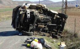 Gercüş’te minibüs takla attı: 3 yaralı