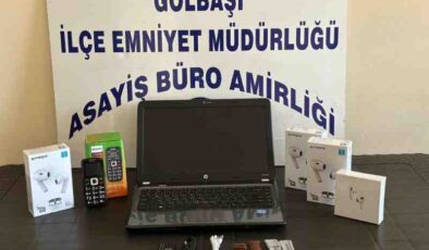 Gölbaşı’nda hırsız yakayı ele verdi