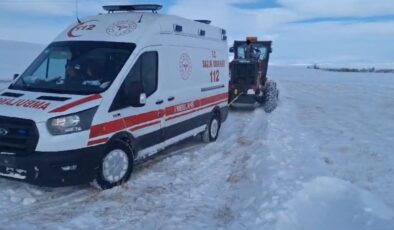 Kars’ta ambulans kara saplandı