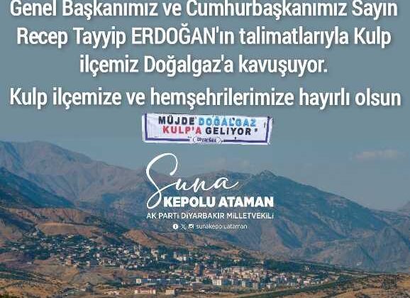 Kulp ilçesine Doğalgaz müjdesi