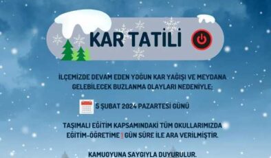 Saray’da kar tatili: eğitime ara