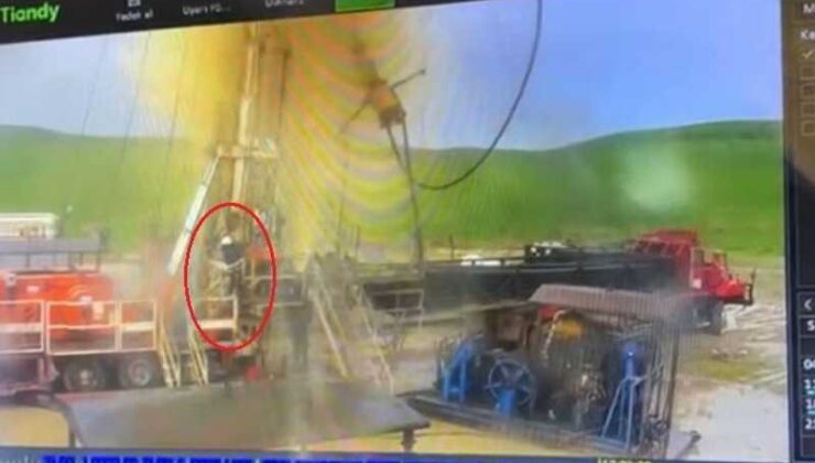 Silvan’da petrol kuyusundaki patlama anı kamerada
