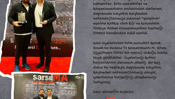 Emek ve Özgültekin’e THKD ödülü verildi