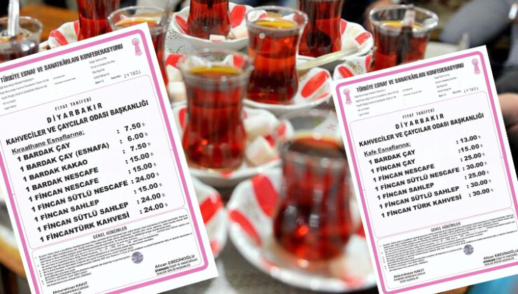 Diyarbakır’da çay fiyatı 5 TL’den 7,50 TL’ye çıktı!
