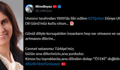 Eski AK Partili Vekil Lök Beyaz’dan Anadili Günü mesajı