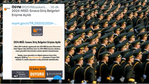MSÜ sınav yerleri açıklandı