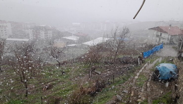 Silvan ve Kulp’ta kar yağışı etkili oldu