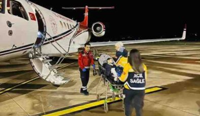 Çocuk için ambulans uçak seferi