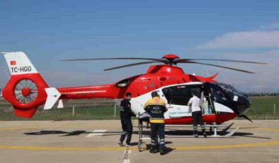 Diyarbakır’da helikopter epilepsi nöbeti geçiren hasta için havalandı