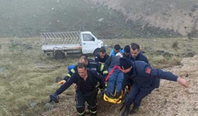 Elazığ’da pikap devrildi: 1 yaralı