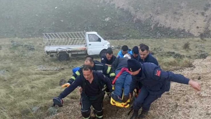 Elazığ’da pikap devrildi: 1 yaralı