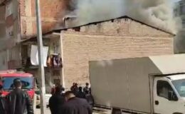 Elazığ’da çatı yangını hızla söndürüldü