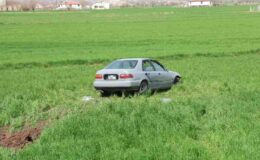 Elazığ’da tarlaya uçan otomobil: 3 yaralı