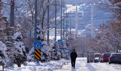 Erzurum’da kartpostallık kar manzaraları