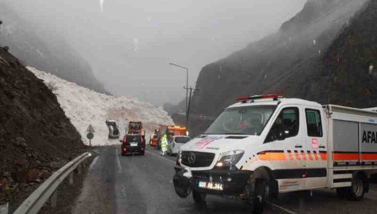 Hakkari-Çukurca yolu çığ altında