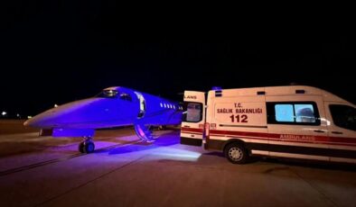 Yenidoğan için ambulans uçak seferi