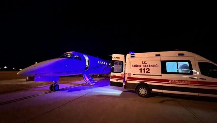 Yenidoğan için ambulans uçak seferi