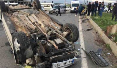Kahta’da trafik kazası: 2 yaralı
