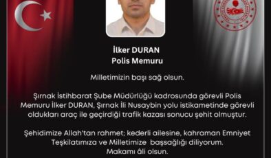 Şırnak’ta trafik kazası: Bir polis şehit