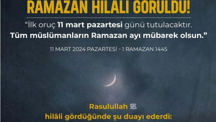 2024 Ramazan hilali görüldü