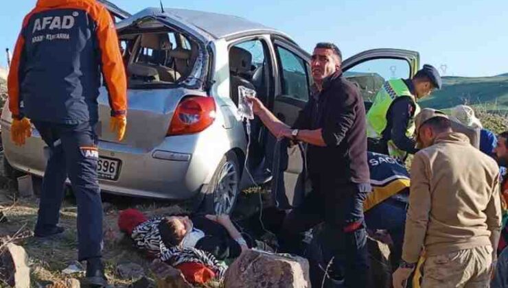 Muş’ta otomobil takla attı: 4 yaralı