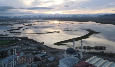 Ardahan ovası nehir taşmasıyla göle döndü