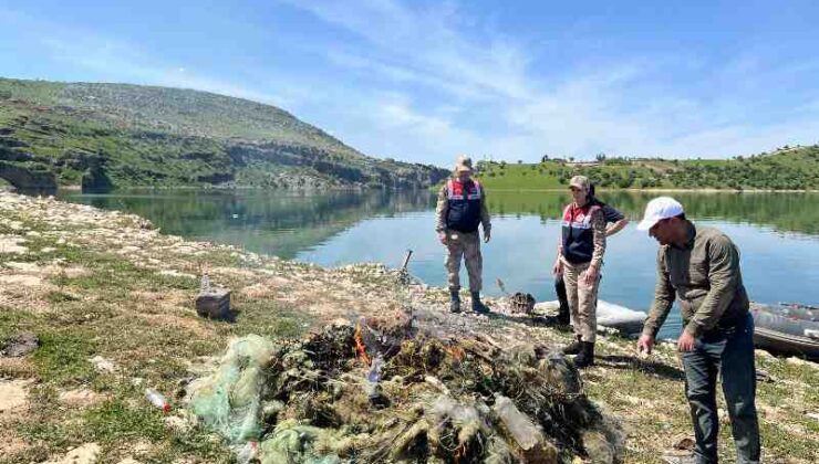 Diyarbakır’da barajda kaçak av denetimi