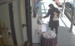 Elazığ’da bir kadın, orcik çalarken güvenlik kamerasına yakalandı