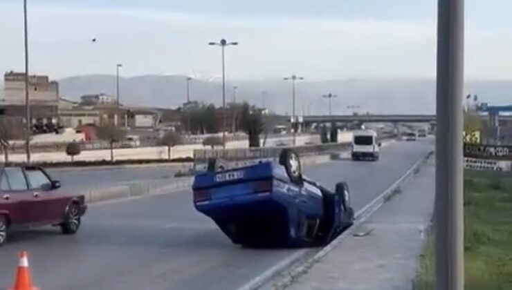 Elazığ’da otomobil takla attı: 1 yaralı