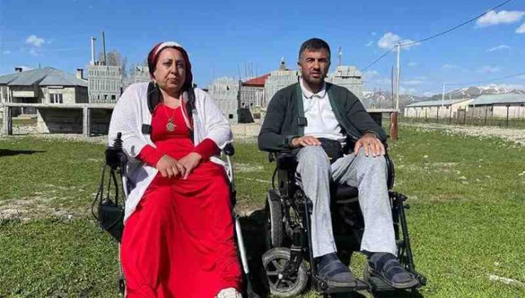 Engelli çift, inşaatını bitiremedikleri evleri için destek bekliyor