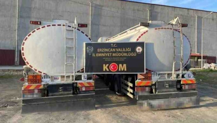 Erzincan’da kaçak akaryakıt operasyonu