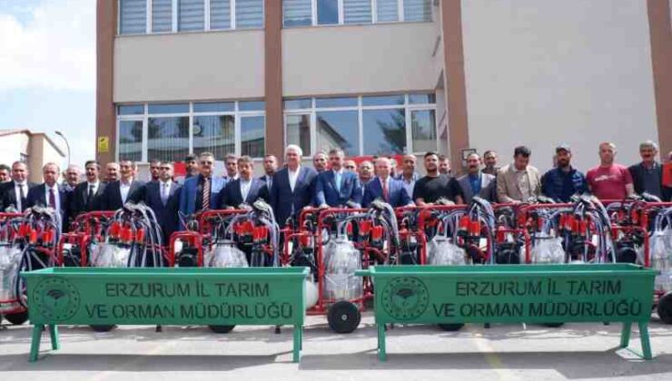 Erzurum’da çiftçiye makine desteği