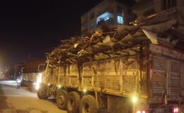Gölbaşı’nda düzensiz yüklü tırlara ceza