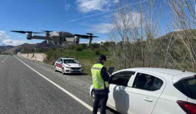 Elazığ’da dronla trafik denetimi yapıldı