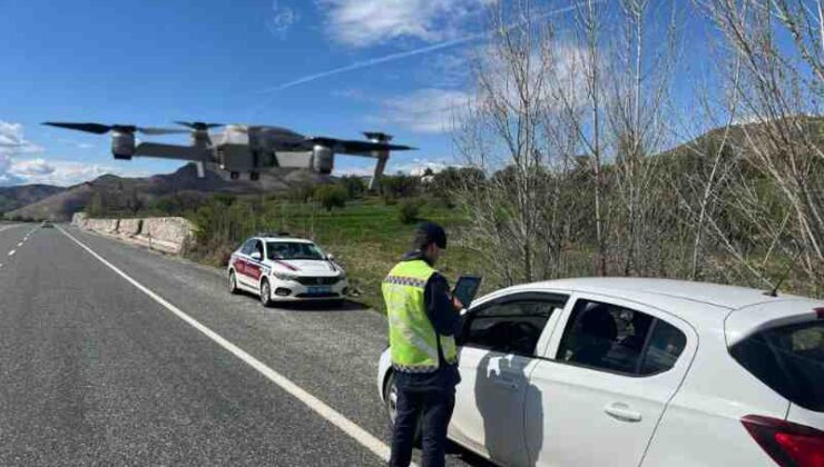 Elazığ’da dronla trafik denetimi yapıldı